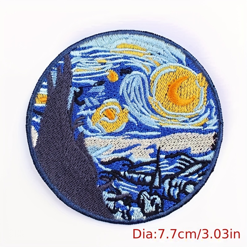 Blue Van Gogh Starry Night Backpack for Girls with