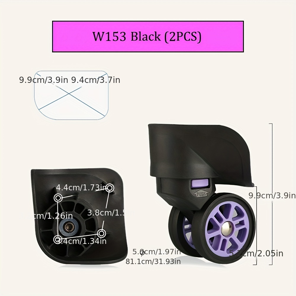 w153 luggage wheels non slip replacement casters Temu