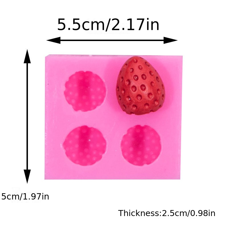 Strawberry Silicone Mold Fruit Fondant Molds Cake Decorating Tools Cupcake  Topper Candy Clay Mould Chocolate Gumpaste Moulds