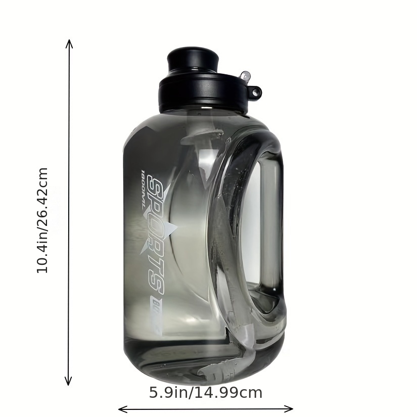 1pc Taza De Agua Transparente De Gran Capacidad, Botella De Agua Deportiva Para  Fitness Al Aire Libre Con Pajita Y Asa Para Correr En El Gimnasio Fitness -  Temu