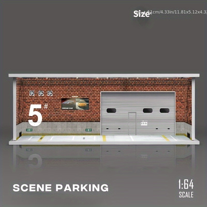 1 64 scale stereo parking garage car garage model display - Temu