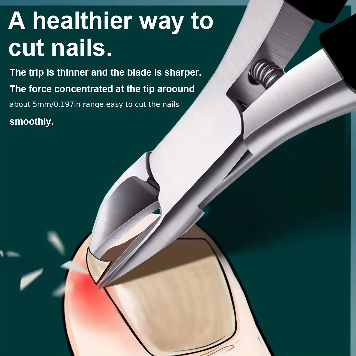 Ingrown Toenail Tool Kit Stainless Steel Clippers for Thick and Ingrown Nails