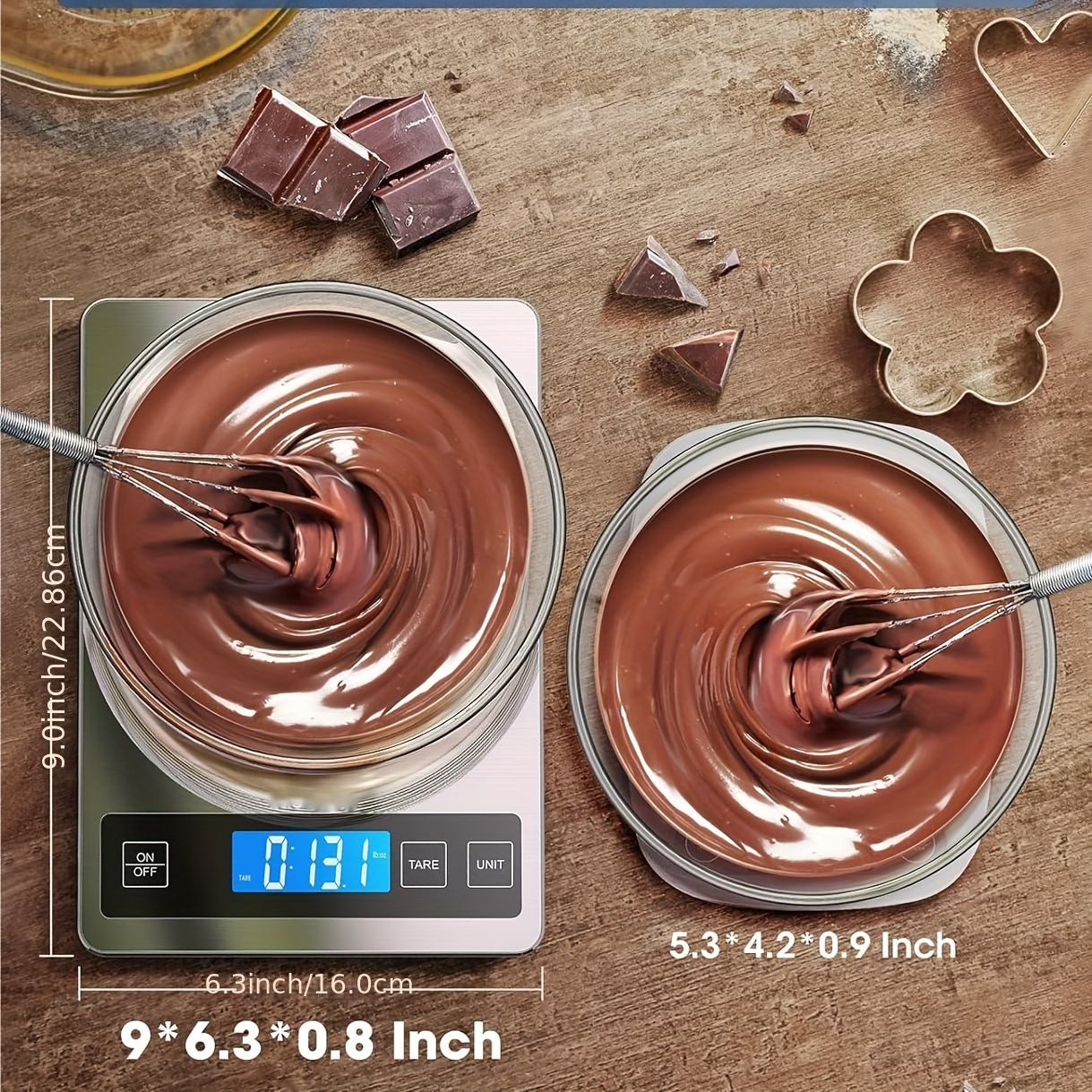 precision kitchen scale 15kg 1g capacity usb rechargeable lithium battery waterproof food contact   material ideal for dining baking details 4