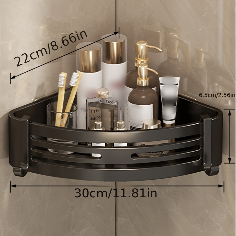 Wall Mounted Bathroom Storage Rack, Bathroom Hanging Shelf, Shower Caddy  Rack, Cosmetic Storage Basket, Shampoo Shower Gel Holder Organizer, Bathroom  Accessories - Temu