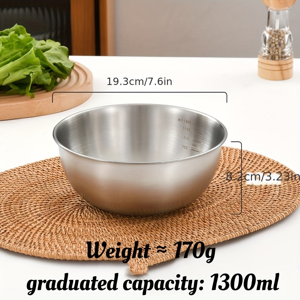 Mixing Bowl, Stainless Steel Salad Mixing Bowls With Measurements