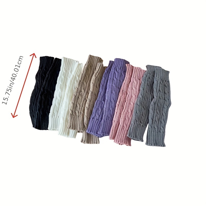 Girls Wool Twist Thread Stacking Socks Leg Warmers