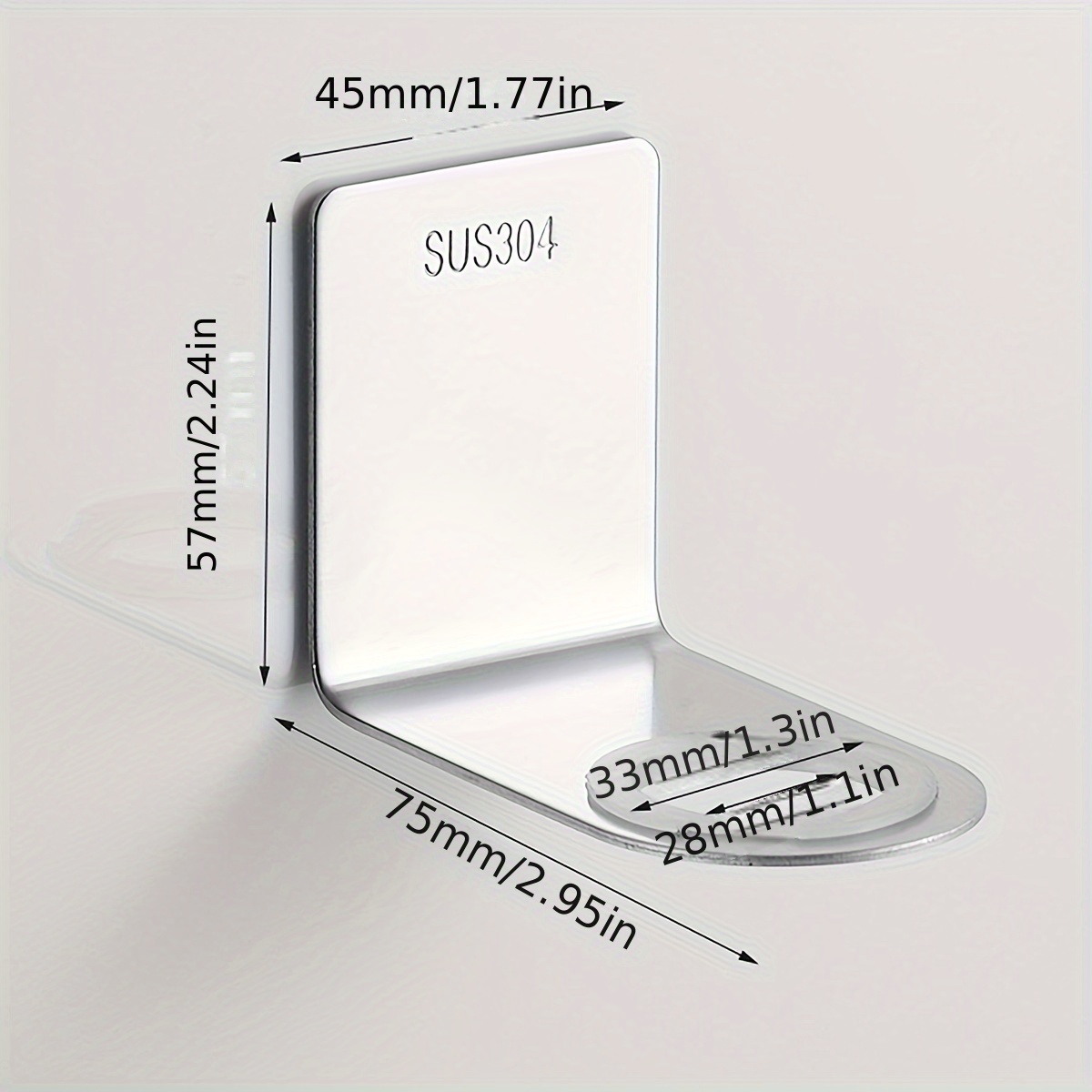 TEMU Support Pompe à Savon 1 pièce, Distributeur de Shampoing Mural en Acier Inoxydable Économiseur de Trou de Bouteille, Fournitures pour Salle de
