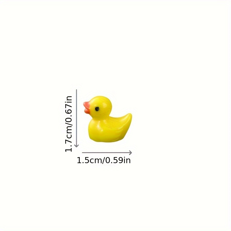 100 PCS Tiny Ducks Realistic Shape Mini Resin Ducks Small Duck