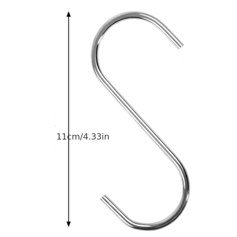 Stainless Steel S Shaped Hook Kitchen Bathroom Clothing S - Temu United  Kingdom