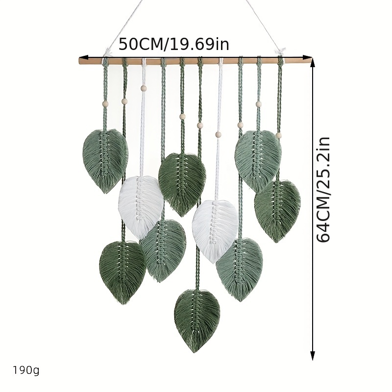 1pc Atrapasueños Hoja Patrón Tapiz Macramé Colgante Pared - Temu Chile