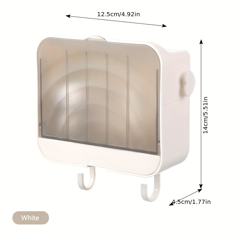 Waterproof Wall-mounted Soap Dish with Lid Home Shower Soap