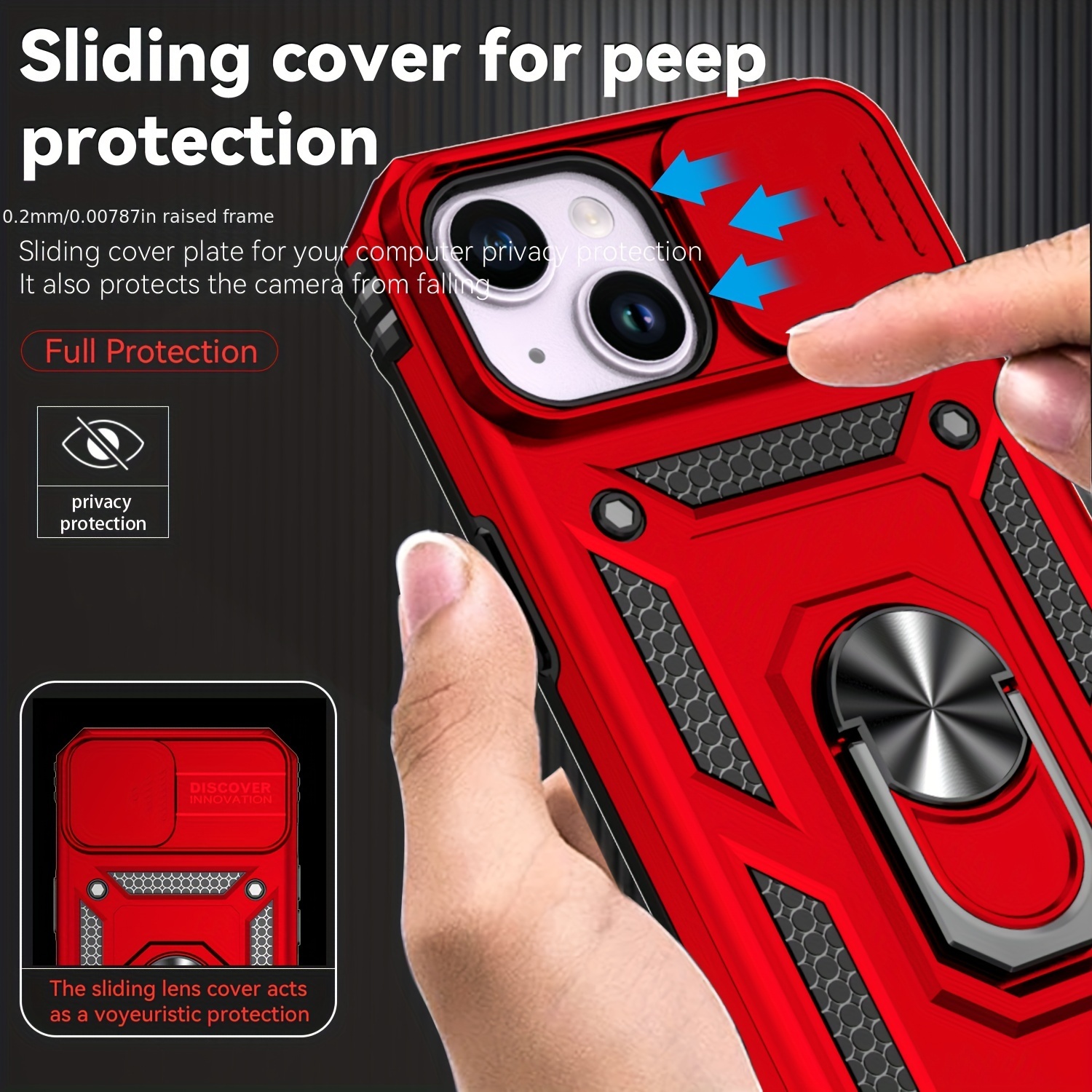 Carcasa iPhone 13 Pro Max Roja Cam Protect