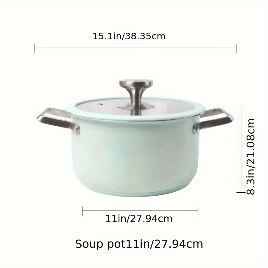   13 7qt premium thick stainless steel soup pot dual handle induction compatible mint   cook details 7