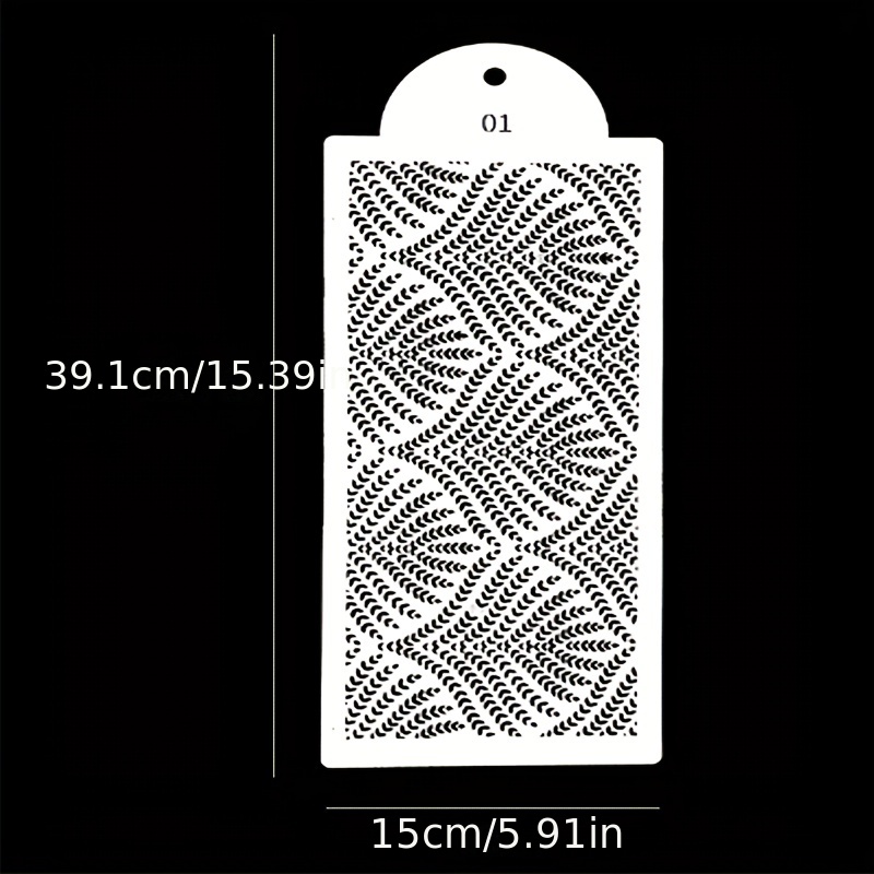 1 Pc Wheat Spike Pattern Cake Stencil Plastic Lace Cake Boder