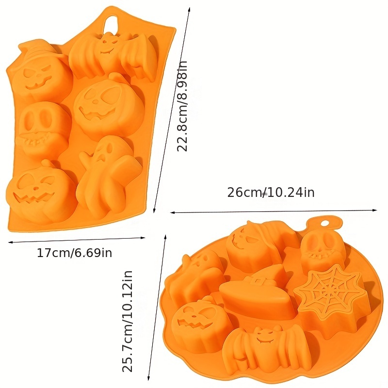 Halloween Ghost Pumpkin Silicone Baking Mold Set, Nonstick Chocolate Jelly  Fudge Cake Baking Molds, Party Favors Handmade Soap Molds, Skull Bat Ghost  Shape - Temu