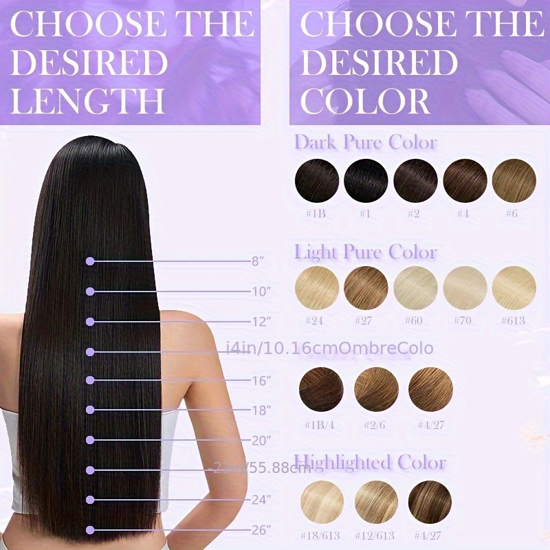 8pcs 18clips in hair extension double weft straight smooth long hairpiece 40.64-55.88cm natural look, multiple colors   daily wear & special occasions, versatile for all light beige & face types, everyday & special occasions details 4