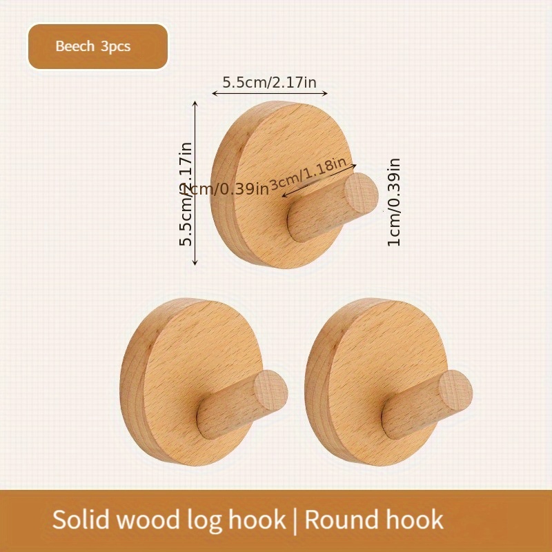 Solid Wood Hooks Decorative Wood Hooks For Hanging Key Hooks For