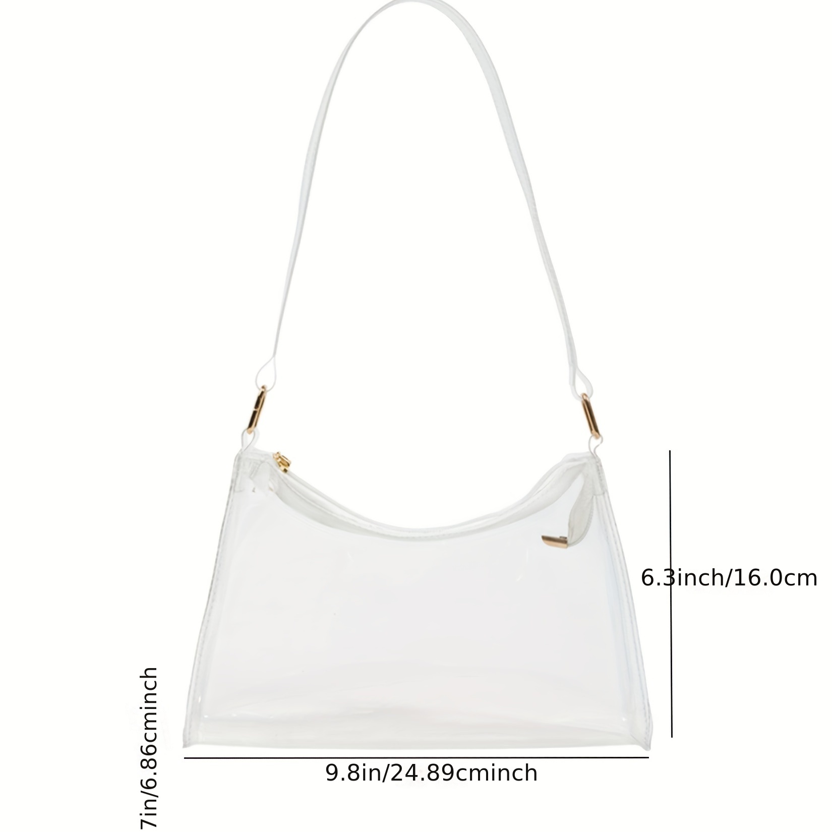 1pc Clear Crossbody Bag Shoulder Handbag, Clear Purses for Women, Small Clear Purse Bag Stadium Concerts Approved,Temu