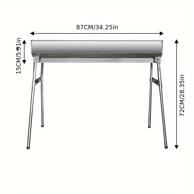 Parrillas de barbacoa plegables portátiles, parrilla de carbón de mesa de  escritorio y ahumador, acero inoxidable, Camping al aire libre, Picnic,  herramienta de barbacoa