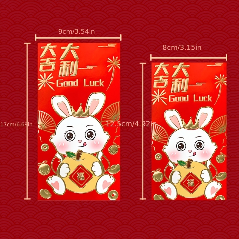 Chinese Red Packets, Red Envelopes, Chinese New Year Decor, Year Of The  Rabbit, Lucky Money, Hong Bao, Happy Lunar New Year, Chinese Lunar New Year  Supplies - Temu