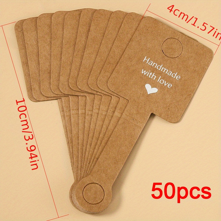 50pcs 3 Colors Paper Jewelry, Hanging Cards For Hair Band Necklace Bracelet Jewelry Storage Display Labels