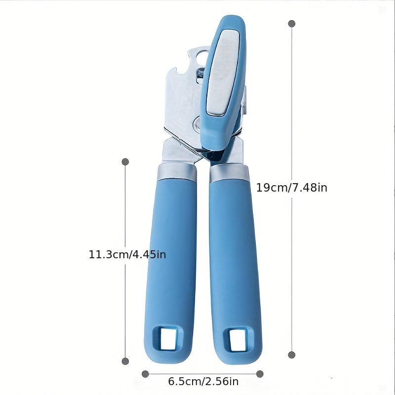 Crank Can Opener, Blue Handle