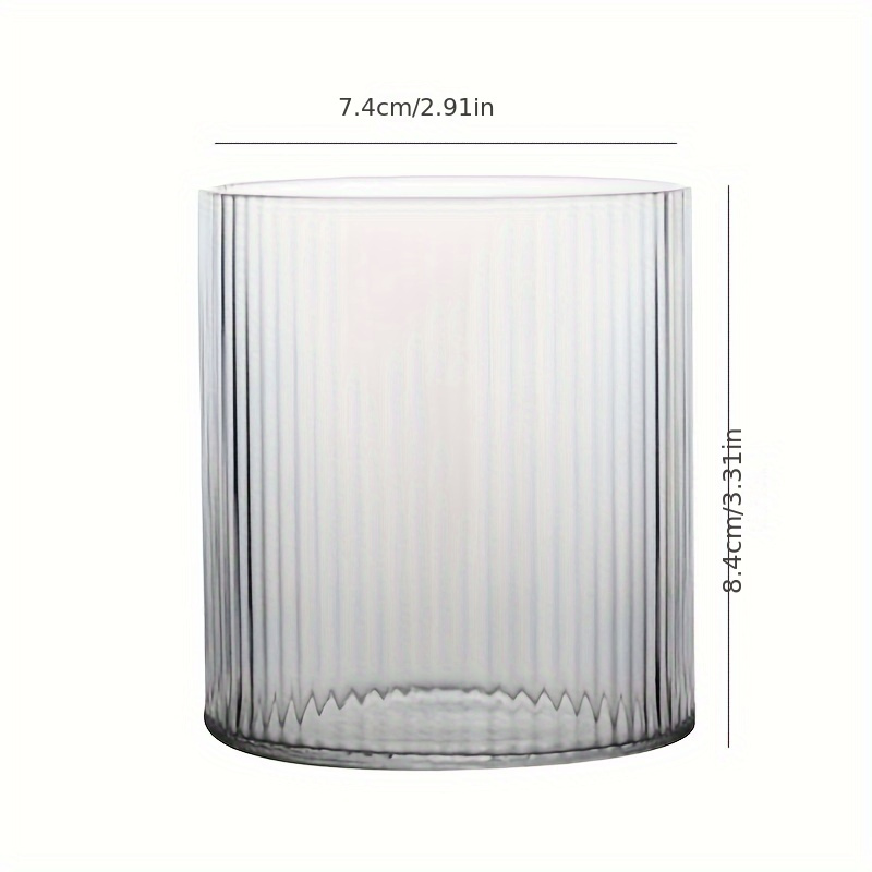 Vertical Stripes Glass Cups Heat Resistant Glass Water Cups - Temu