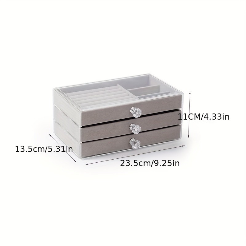 thumbnail image 2 of KAMIER Jewelry Box For Women, 6-Layer Large Jewelry Organizer Box With Mirror & 5 Drawers For Rings, Earrings, Necklaces, Bracelets,Pink 2 of 11