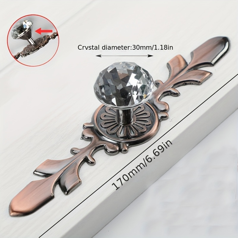 Crystal Diamond Shape Cabinet Door Knobs Cupboard Wardrobe - Temu