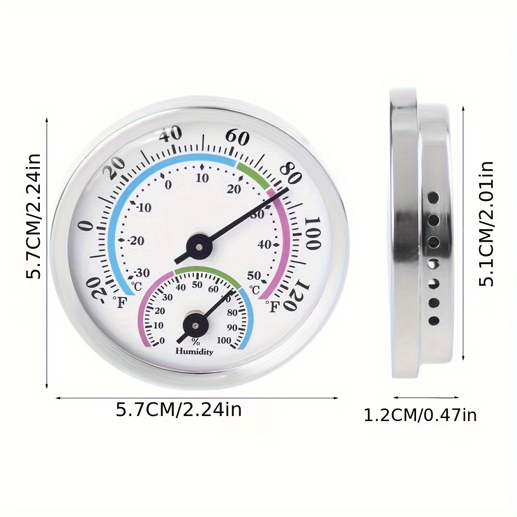 Indoor Analog Hygrometer Thermometer - High Quality Stainless