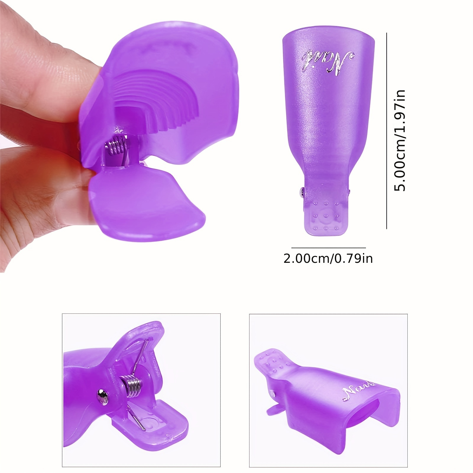 10 Pcs Nail Remover Plastic Nail Art Polish Soak Off Remover Nail Gel Polish Remover