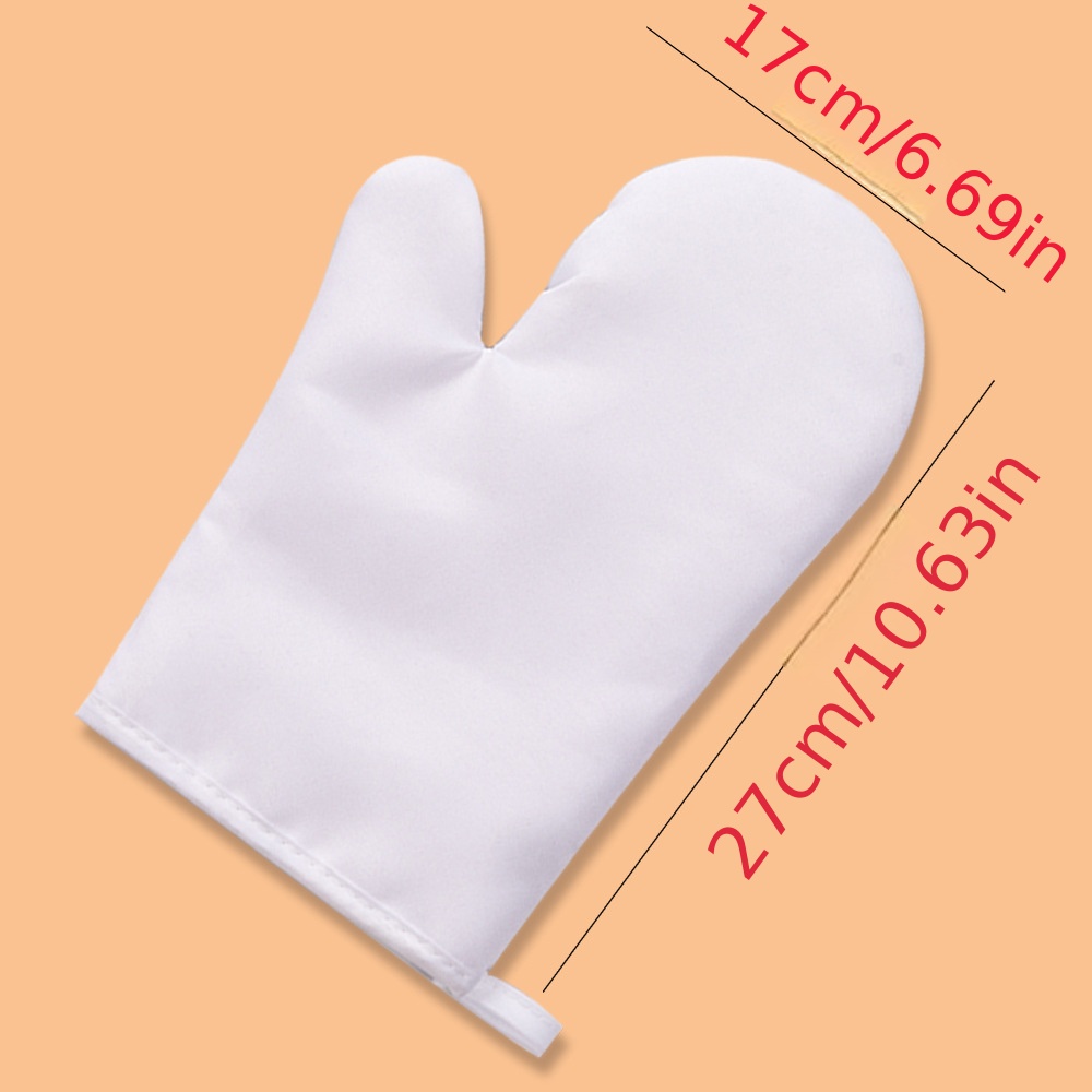 Kitchen and oven glove for sublimation Colour: white