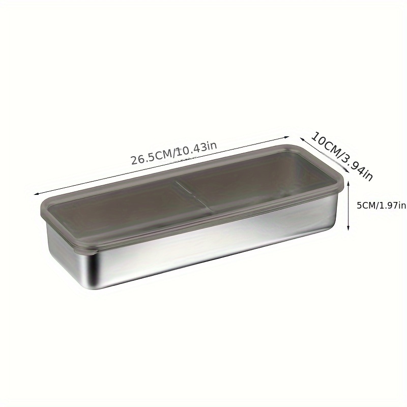 Bacon Container For Refrigerator, 304 Stainless Steel Airtight