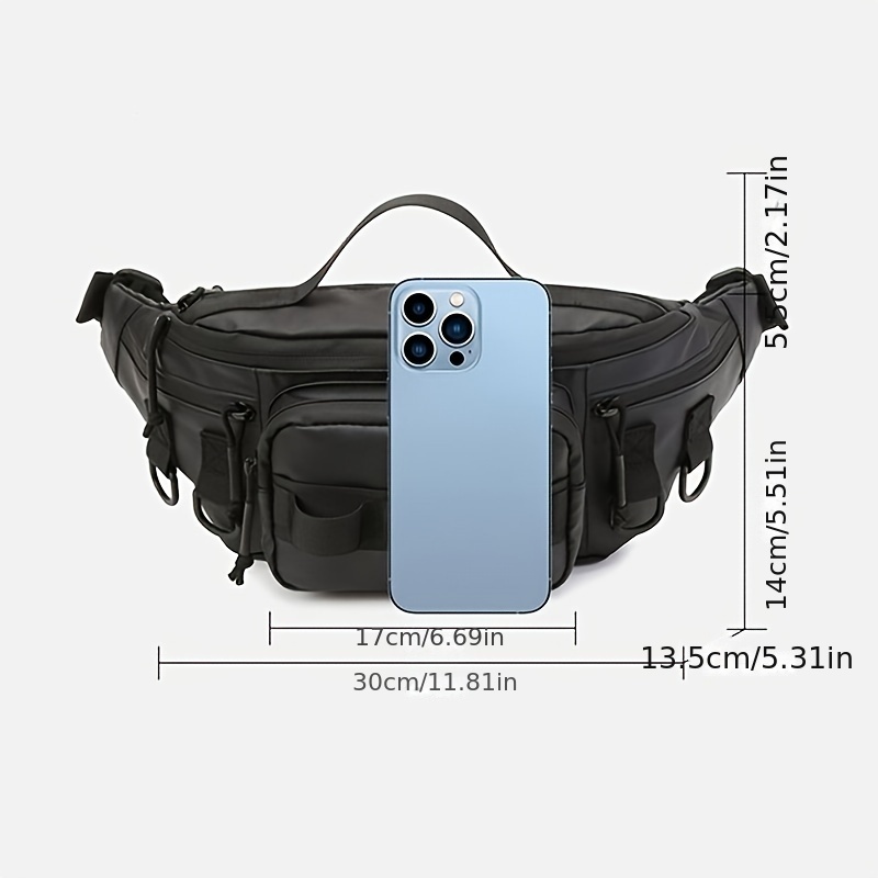 Camping Waist Chest Bag Tactical Outdoor Backpack Miliatry Molle Fishing Lure Men Shoulder Sling Fanny Pack Sports Hiking Bags Tpu Black