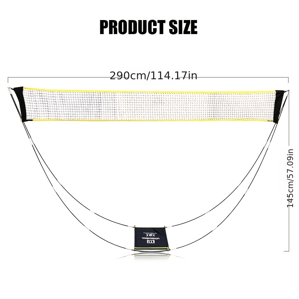 Portable Badminton Net With Stand Carry Bag, Foldable Volleyball Tennis Badminton Net Rack For Outdoor Indoor Sports