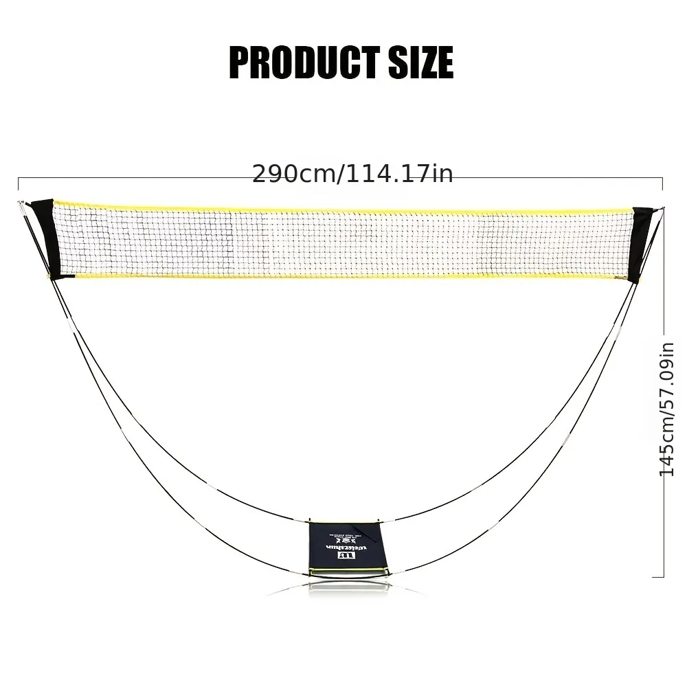 Portable Badminton Net With Stand Carry Bag, Foldable Volleyball Tennis Badminton Net Rack For Outdoor Indoor Sports