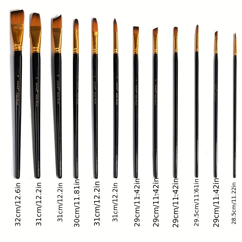 ARTIST FLAT PAINT BRUSH FOR ACRYLIC OIL PAINTING WATERCOLOR LARGE BRUSHES  SET B