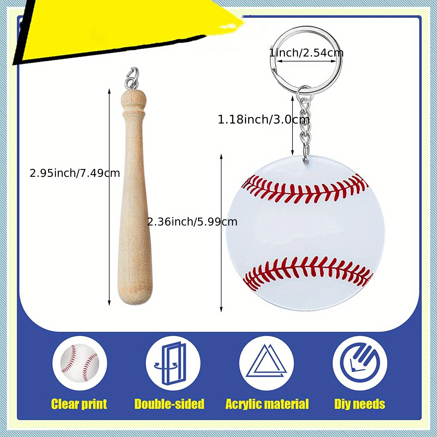 Softball Lucky Necklace softball and Bat Necklace Modeled 