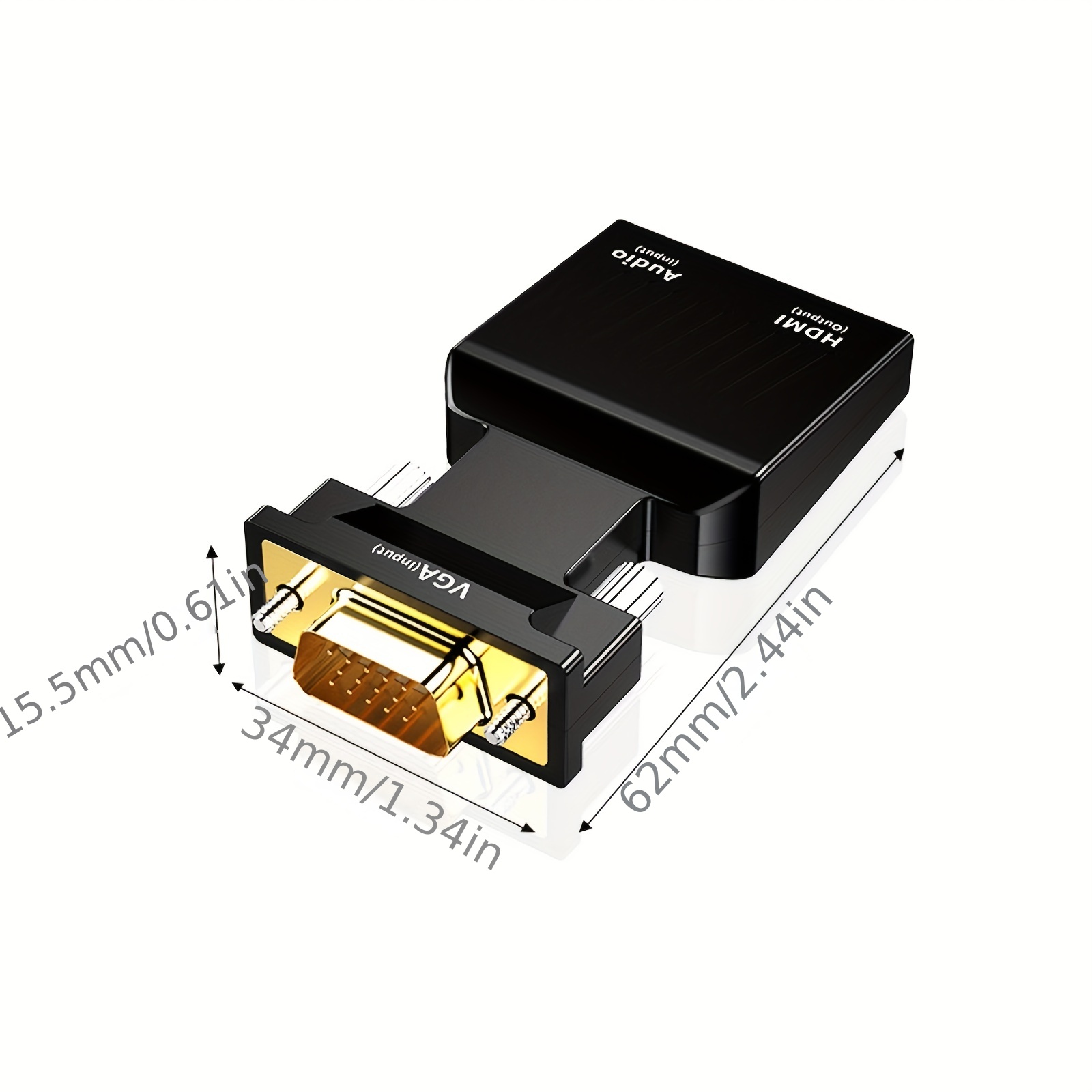 Câble Adaptateur Convertisseur VGA mâle Vers HDMI Femelle Sortie