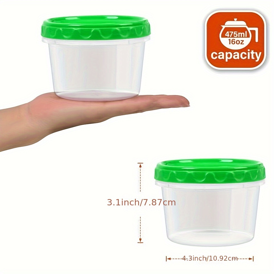 Reusable Small Freezer Containers 5 Oz Plastic Food Storage Containers with  Scre