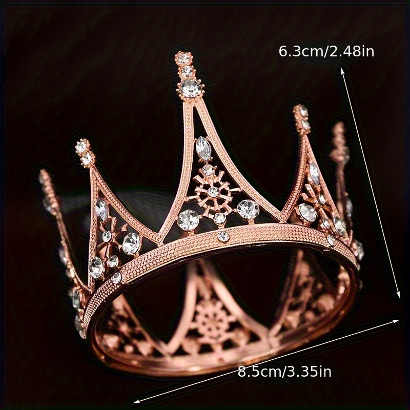 1 Pezzo Diamante Di Cristallo A Forma Di V In Stile Barocco Per Bambini,  Corona Di Compleanno Per Principessa Bambina, Adatta Per Capelli, Accessori  Per Capelli, Età Coreana, (oro), Regalo Ideale Per