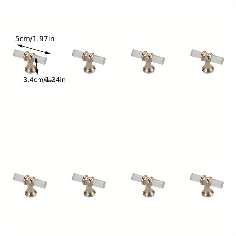4-pack, 8-pack, Modern Transparent Handles, Light Luxury Plastic Handles, Cabinet Door Handles