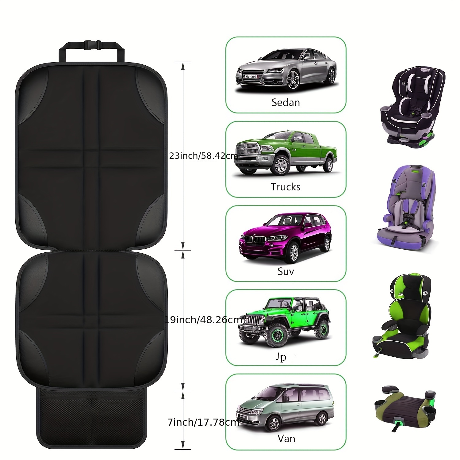 Car Seat Protector, Dirt Resistant Safety Seat Cushion, Breathable Flax PU Leather And Fabric Pad, Non-Slip, With Mesh Pockets, Waterproof Seat Protectors For Vehicles, Car Front Chair Cushion, Car Accessories details 1