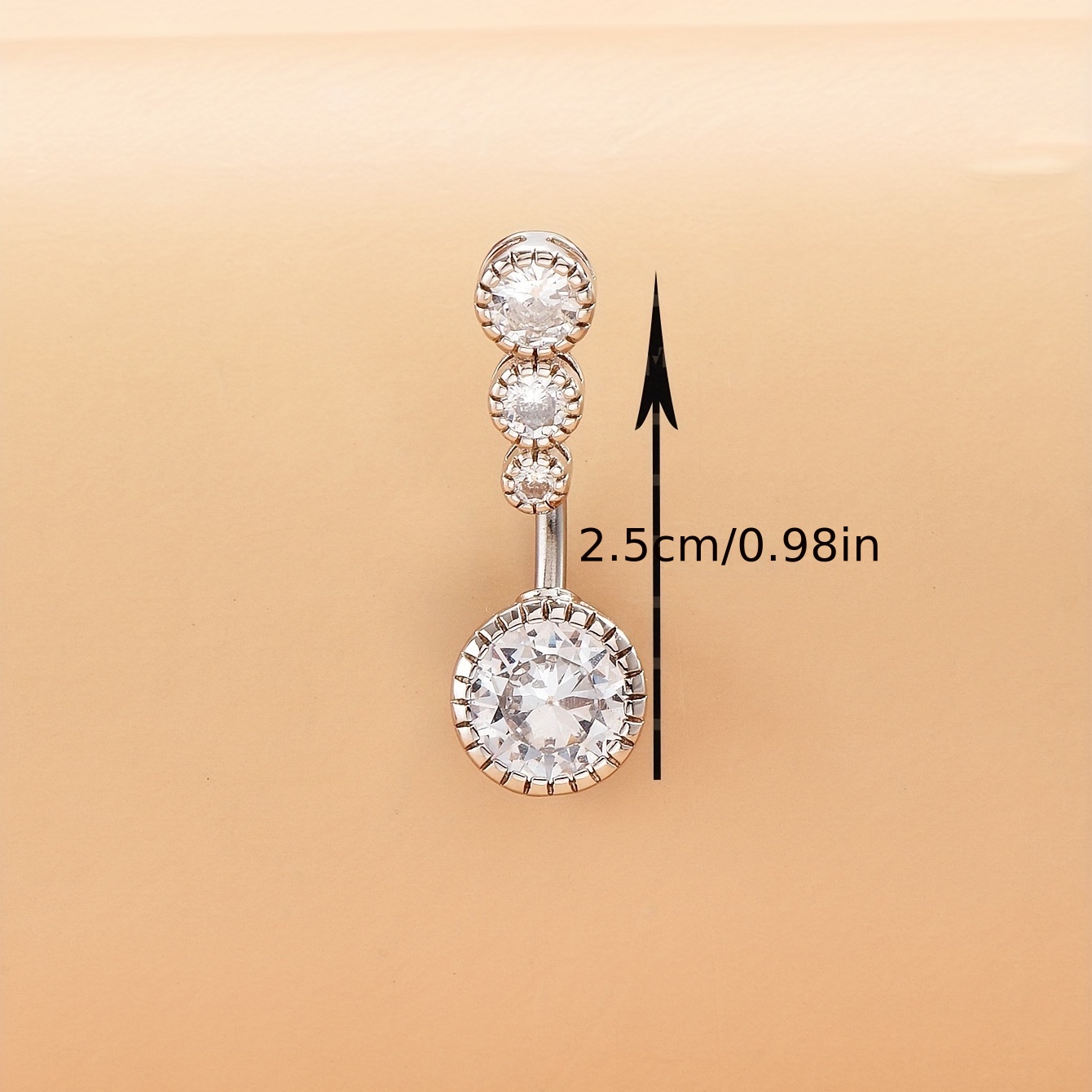 Inlaid Round Zircon Vintage Belly Button Ring