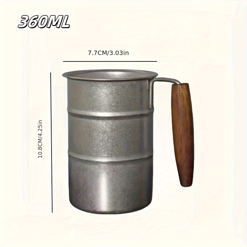 TEMU da Caff癡 in Acciaio Inossidabile SUS304 Serie Vintage Industriale, da Campeggio per Esterno, per Cucina e Picnic, Regalo per Natale, Vacanze e