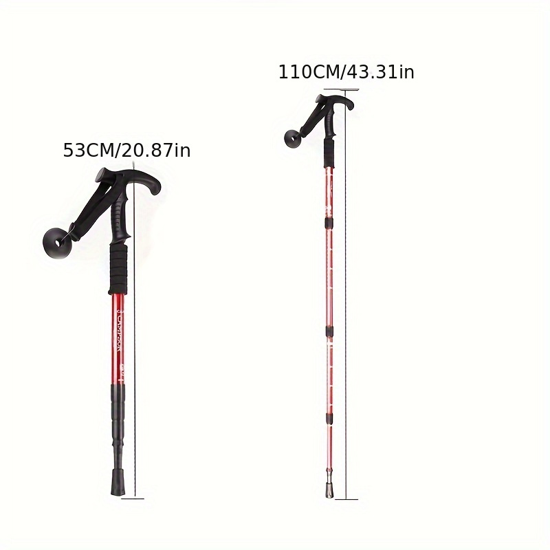 Aluminum Hiking Stick Folding Pole for Camping Mountaineering
