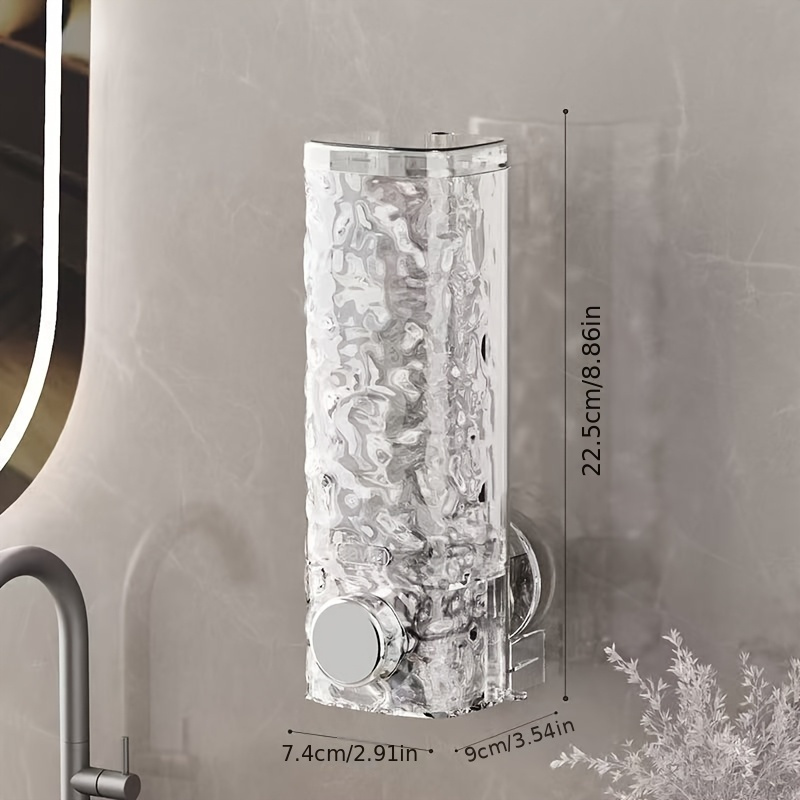 TEMU Wall-mounted Suction Cup Soap Dispenser, Suitable For Personal And Group Hygiene Maintenance