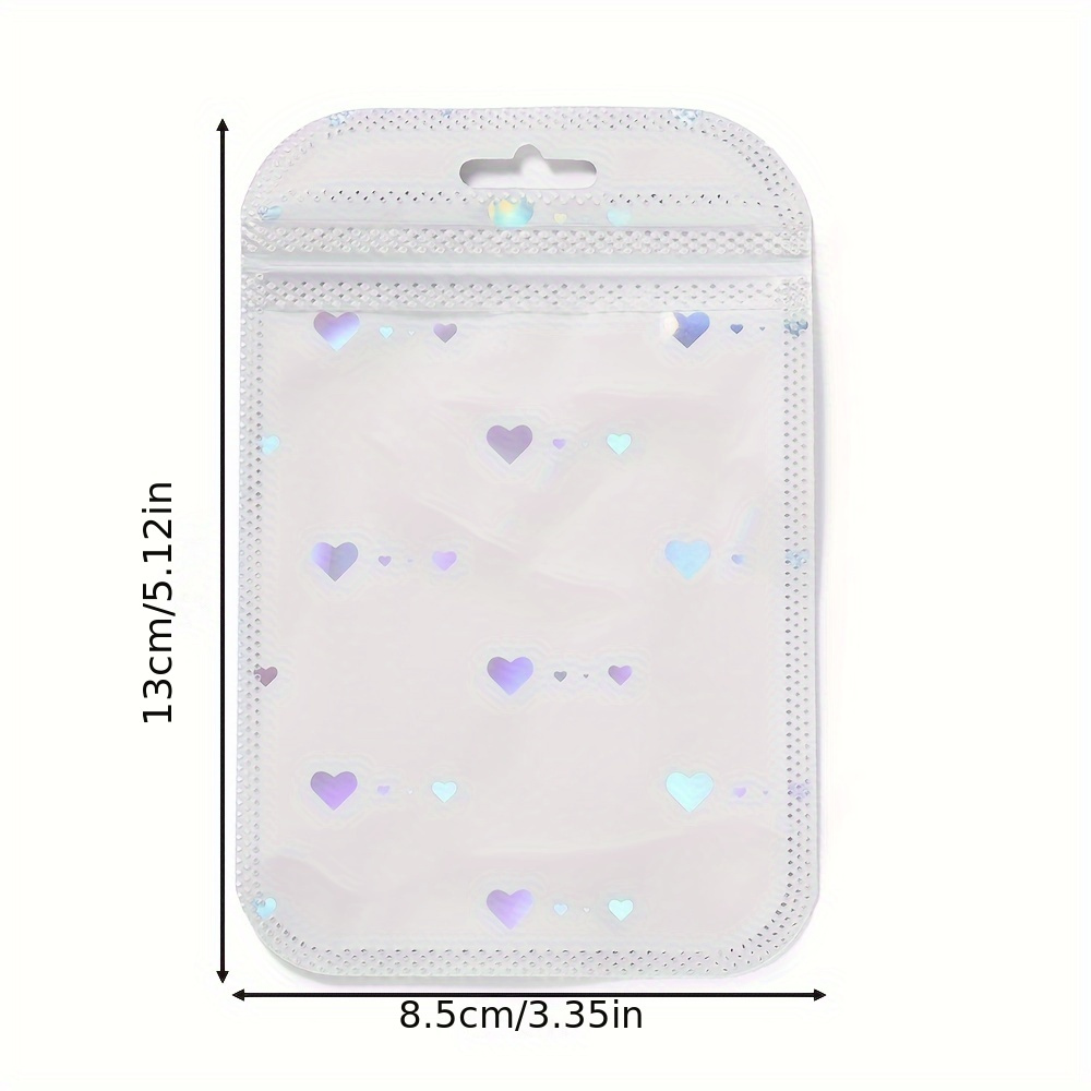 Image of 50pcs Pattern Resealable Pouches - Portable Jewelry Storage For , Bracelets & Diy - & , Jewelry Making Display & Packaging Supplies, Beading&jewelry Making