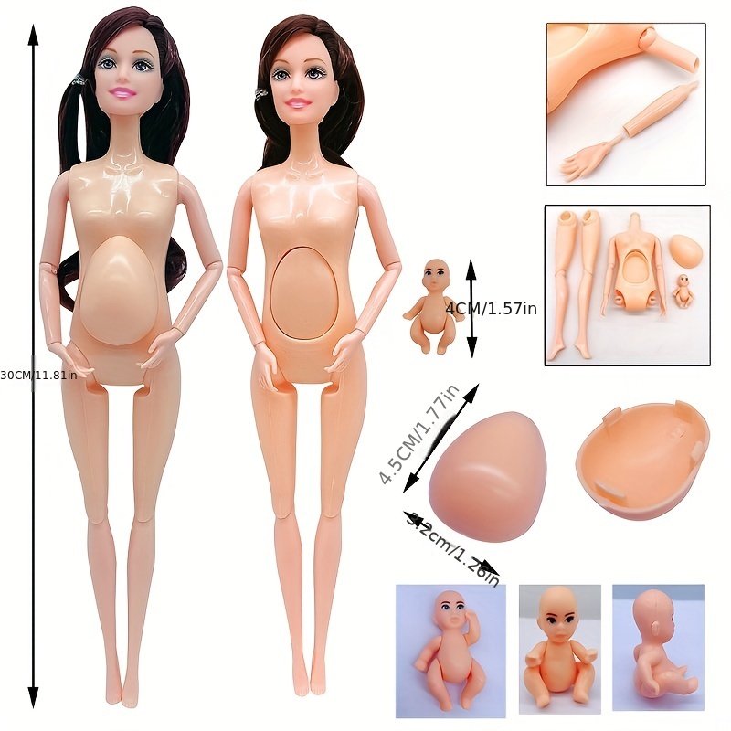 30cm boneca Barbie grávida, bebê grávida, conjunto de presente da