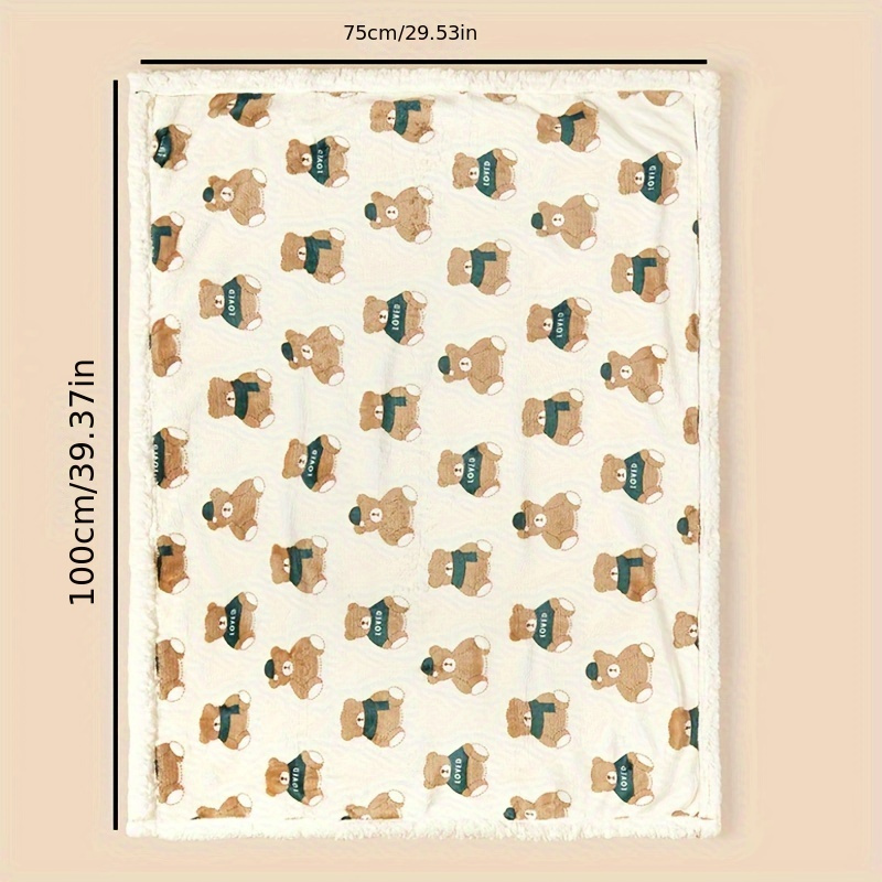 Double Layer Thick Flannel Blanket Stroller Blanket